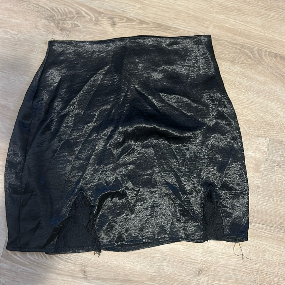 Black mini skirt